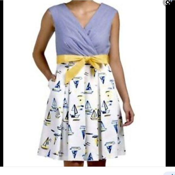 Chetta B Dresses & Skirts - CHETTA B NAUTICAL PRINT DRESS